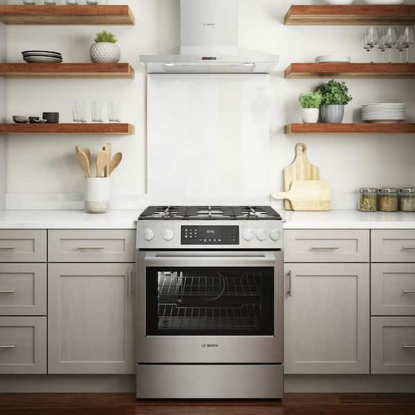 Bosch Benchmark Series 30 in. 4.8 cu. ft. Slide In Gas Range with