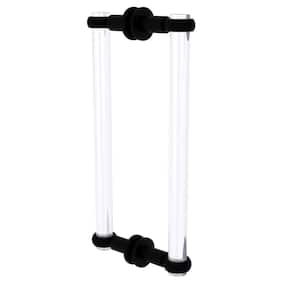 Clearview 12 in. Back to Back Shower Door Pull with Twisted Accents in Matte Black