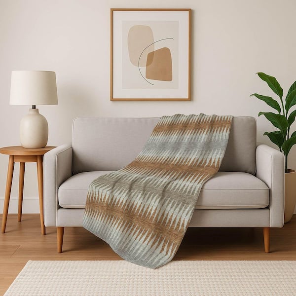 Premium Machine Washable ASB867 Paprika 50 in. x 70 in. Sherpa Throw Blanket