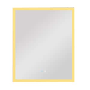 30 in. W x 36 in. H Rectangular Frameless Anti-Fog LED Wall Bathroom Vanity Mirror in Natural