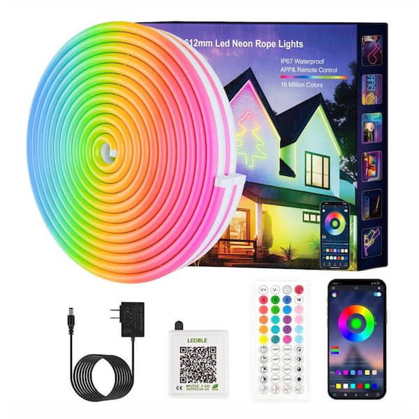 新品 Govee H61A2 LED ロープライト 5m アプリ対応 Amazon.com: Govee RGBIC Neon Rope Light, 16.4ft LED Strip