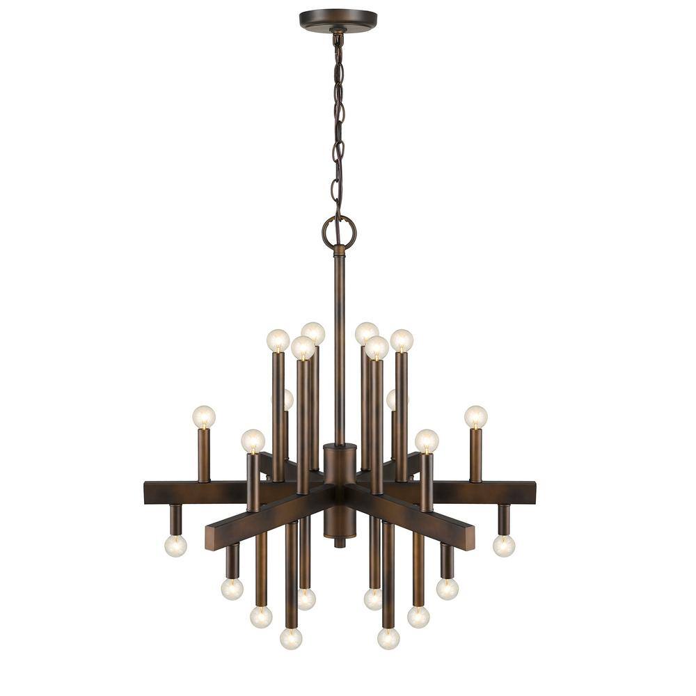 Fallon 24-Light Oil-Rubbed Bronze Geometric Chandelier
