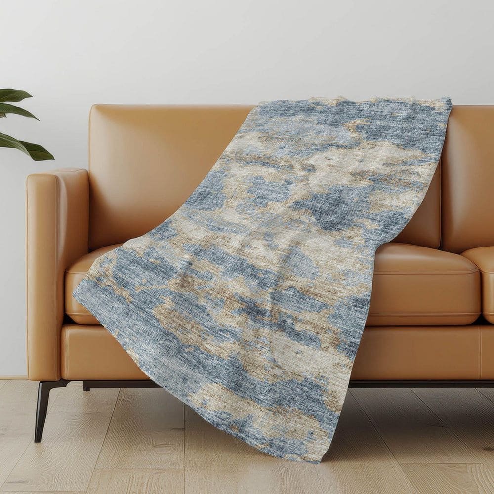 Premium Machine Washable ASB71 Blue 50 in. x 70 in. Sherpa Throw Blanket price history on PriceWatchPro