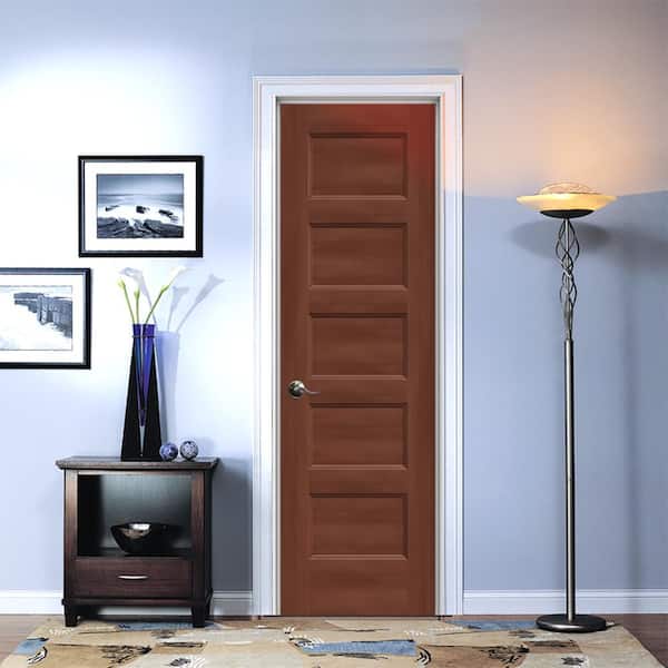 24 in. x 80 in. Conmore Amaretto Stain Smooth Hollow Core Molded Composite Interior Door Slab