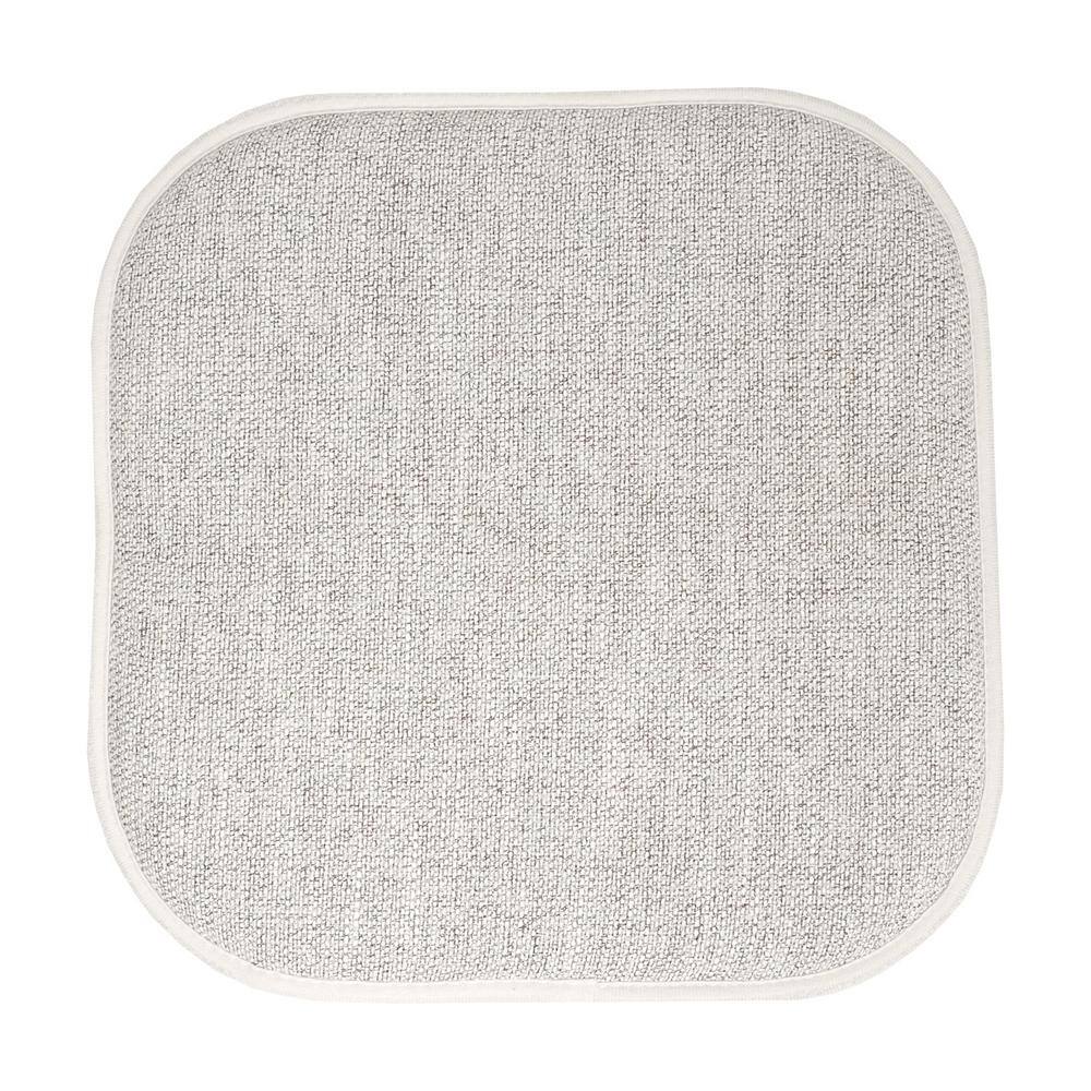 Alexis Cream and Gray Memory Foam Chair Cushion Set