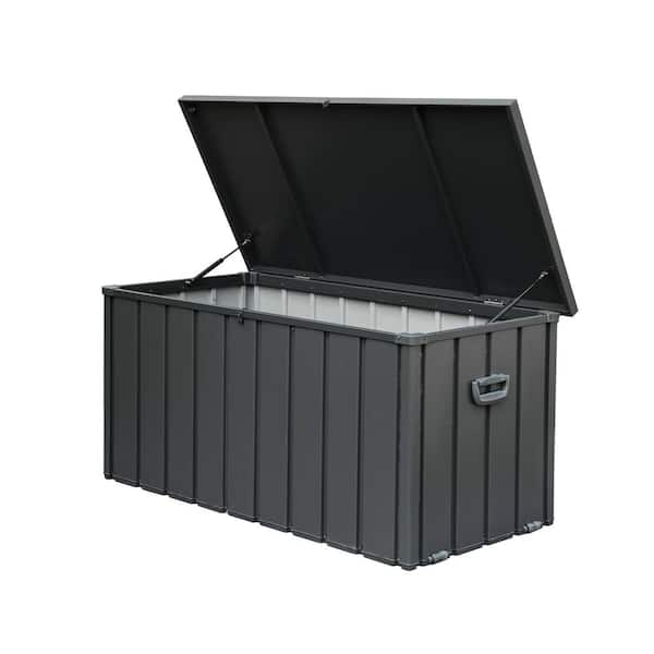 domi outdoor living 120 Gal. Dark Gray Metal Deck Box