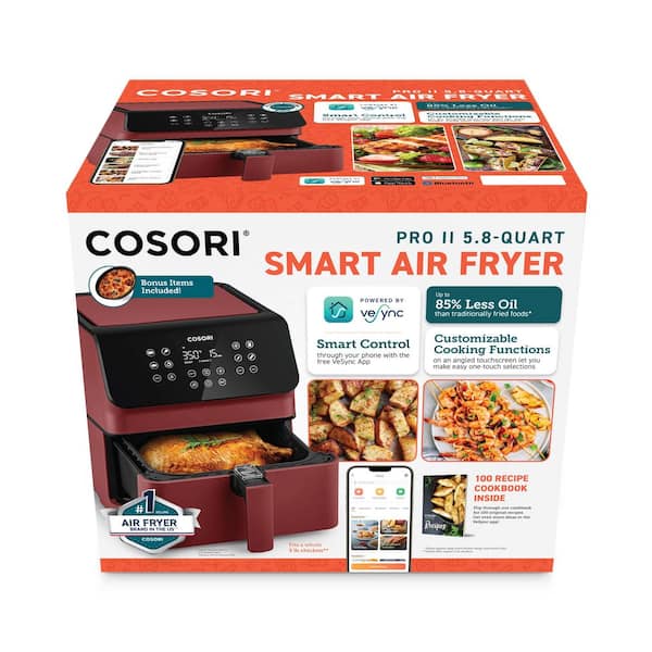 COSORI Air Fryer with 100 Recipes Cookbook,1700-Watt Max XL 5.5 L Digital  Touchscreen Air Fryers Oven with 11 Presets - Dirhami - درهمي