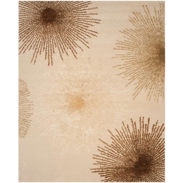 SAFAVIEH Soho Beige 8 ft. x 10 ft. Floral Area Rug