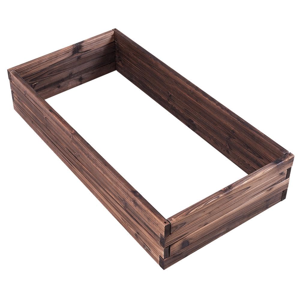 EAN 6530461424656 product image for 47 in. x 24 in. x 9 in. Brown Wood Raised Garden Bed Kit-Elevated Planter Box Fo | upcitemdb.com