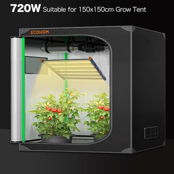 Adewalk 5 ft. 720-Watt White Dimmable LED Spectrum Linkable Plant