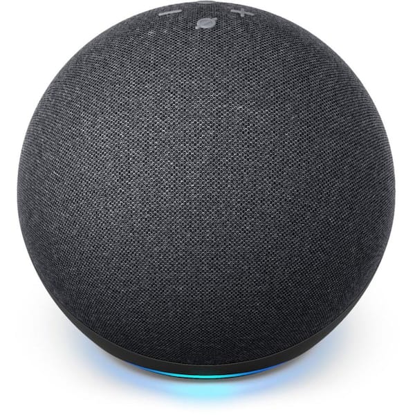 Echo (4th Gen) with Premium Sound, Smart Home Hub, and Alexa -  Charcoal B07XKF5RM3 - The Home Depot