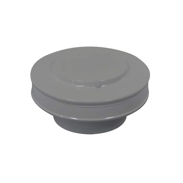 Active Ventilation 5 in. D Aluminum Static Roof Vent Pipe Cap in Weatherwood