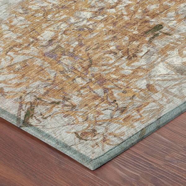 Chantille Machine Washable Indoor/Outdoor Abstract ACN2449 Copper 9 ft. x 12 ft. Area Rug
