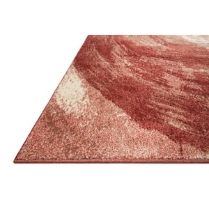 Spirit Rose/Spice 1 ft. 6 in. x 1 ft. 6 in. Sample Abstract Contemporary Area Rug