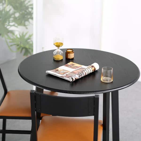 Table and Chair Set Home Solid Wood Small Round Table Study Desk