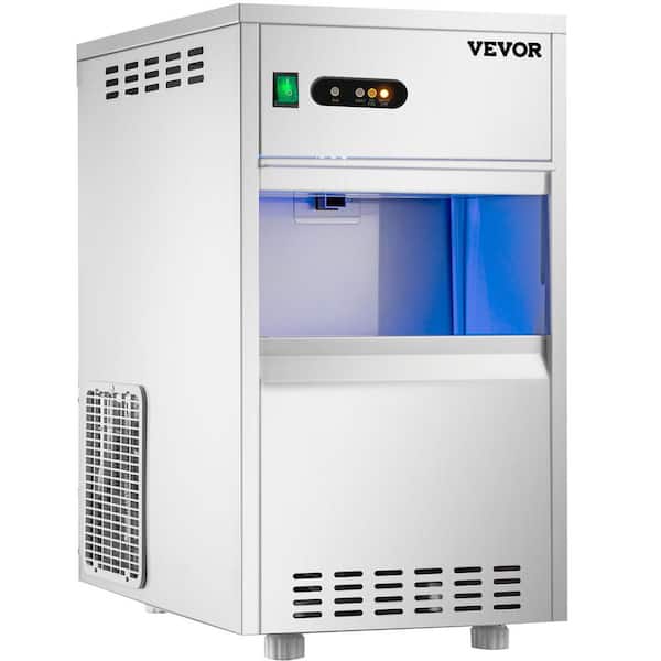 VEVOR 55 lb. / 24 H Commercial Snowflake Stainless Steel Construction Freestanding Ice Maker Machine in Silver, ETL Approved
