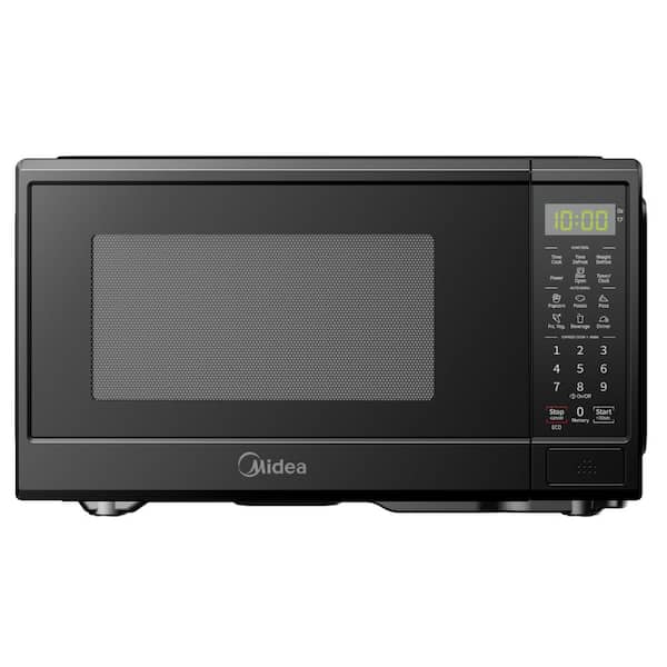 0.9 cu. ft. 900-Watt Countertop Microwave Oven in Stainless Steel with Express Cook and Child Safety Lock, Black