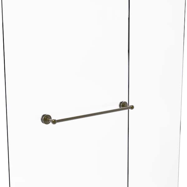 Allied Brass Waverly Place 24 in. Over-the-door Shower Door Towel Bar in Antique Brass
