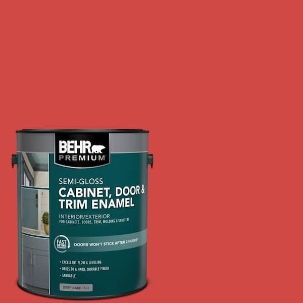 BEHR PREMIUM 1 gal. #P170-6 Race Car Stripe Semi-Gloss Enamel Interior/Exterior Cabinet, Door & Trim Paint