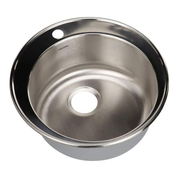HOUZER Hospitality Series Drop-In Stainless Steel 20x20x7.5 1-Hole Single Basin Bar/Prep Sink