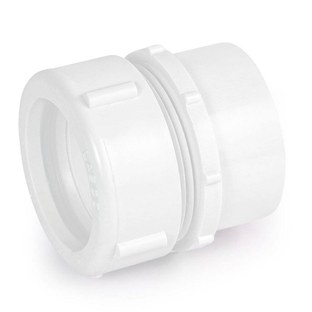 1-1/2 in. White PVC DWV Trap Adapter, Male Spigot x Slip with Plastic Nut, Plumbing Fitting, (50-Pack) price history on PriceWatchPro