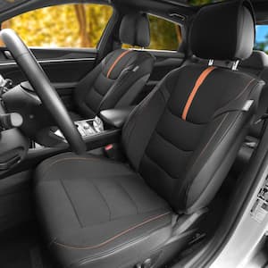 Universal 23 in. x 1 in. x 47 in. Fit Luxury Front Seat Cushions with Leatherette Trim for Cars, Trucks, SUVs or Vans