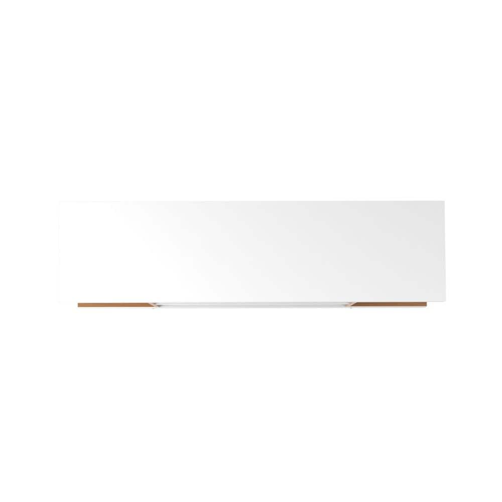 White Gloss and Maple Cream Mid-Century Modern TV Stand