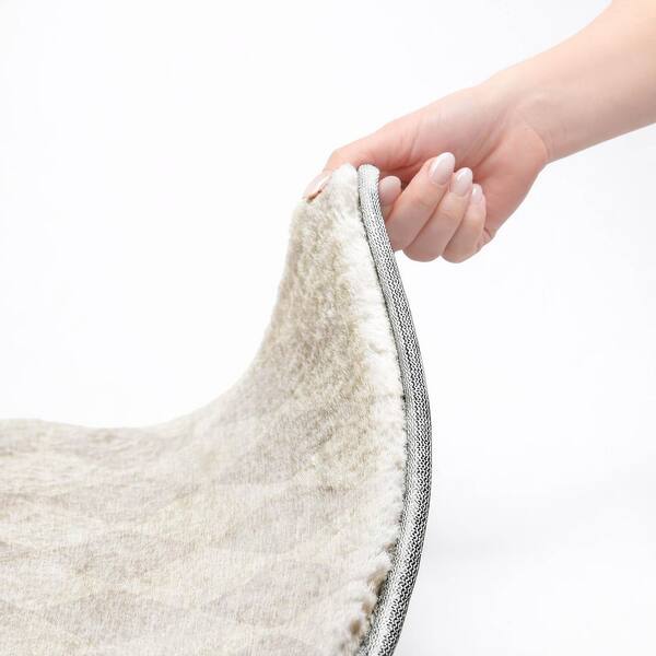 Dream Shag Premium Machine Washable Abstract ADS578 Ivory 10 ft. x 14 ft. Area Rug