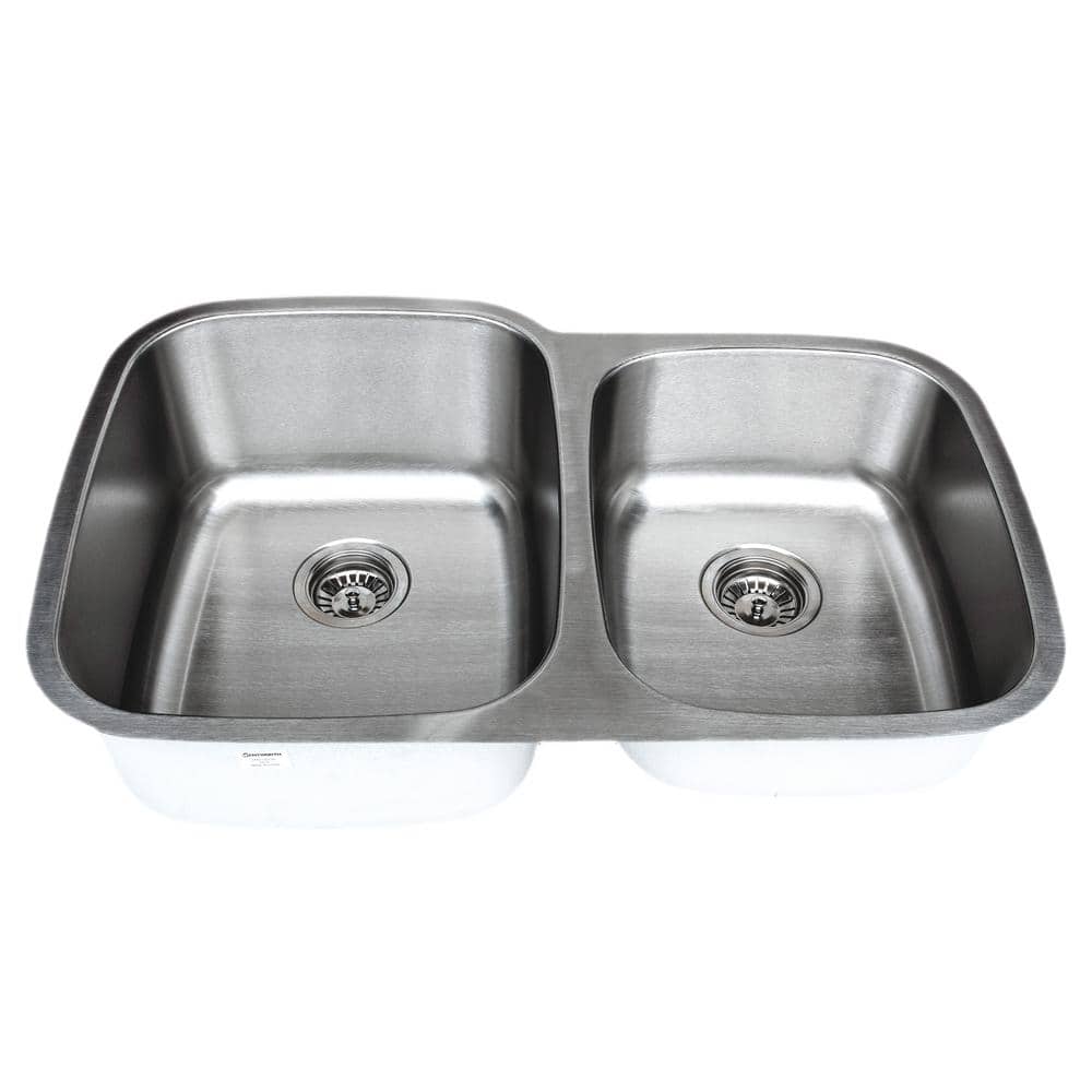 Craftsmen 32'' Stainless Steel Double Bowl Undermount Kitchen Sink