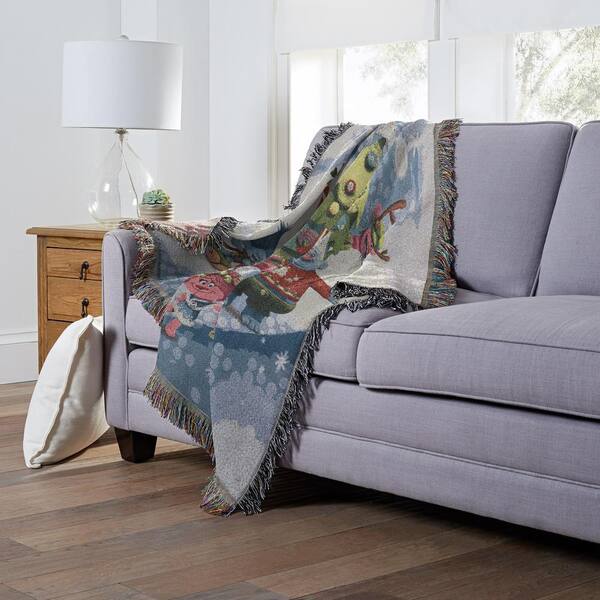 THE NORTHWEST GROUP Trolls - Holiday Time Woven Tapestry Throw