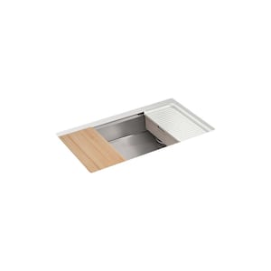 Strive 32 in. Undermount Single Bowl Stainless Steel Workstation Kitchen Sink