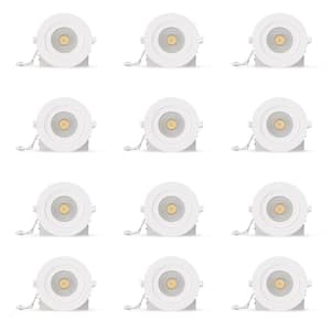 360° Gimbal 4 in. 5CCT Selectable White New Construction 12-Watt 1200LM Triac Dimmable LED Recessed (12-Pack)