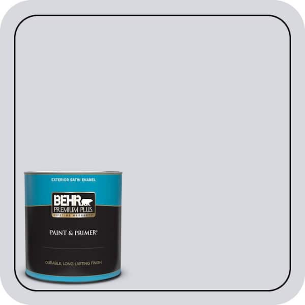 BEHR PREMIUM PLUS 1 qt. #MQ3-59 Will O the Wisp Satin Enamel Exterior Paint & Primer