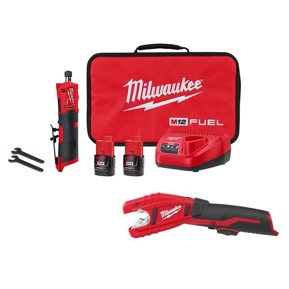 Milwaukee M12 FUEL 12V Lithium-Ion Brushless Cordless 1/4 in. Straight ...