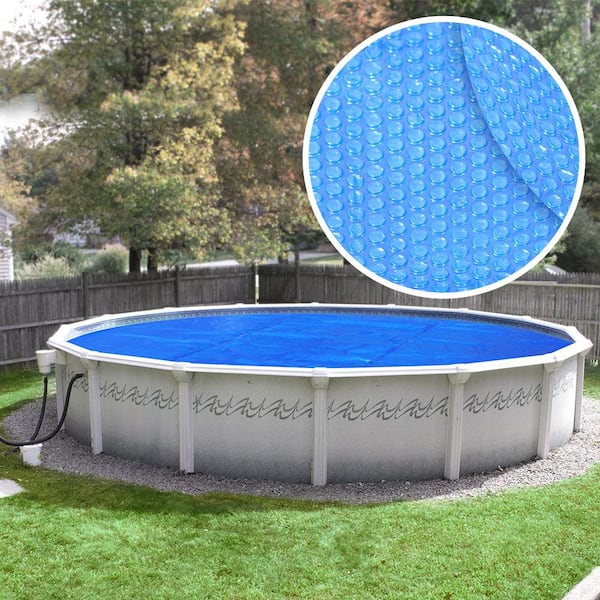 Crystal Blue Heavy-Duty 3-Year 12 ft. Round Blue Solar Cover Pool Blanket  12S-8 BOX-CB The Home Depot