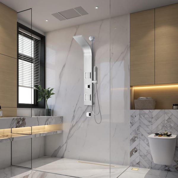ANZZI Aura Retro-Fit Series 39 in. 2-Jetted Shower Tower