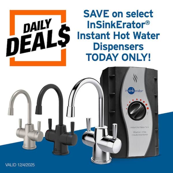 HOT250 Instant Hot and Cold Water Dispenser, 2-Handle 8.21 in. Water Faucet in Satin Nickel with Tank, HC250SN-SS