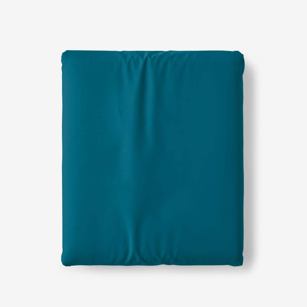 The Company Store Company Cotton Percale Teal Solid 300-Thread Count ...