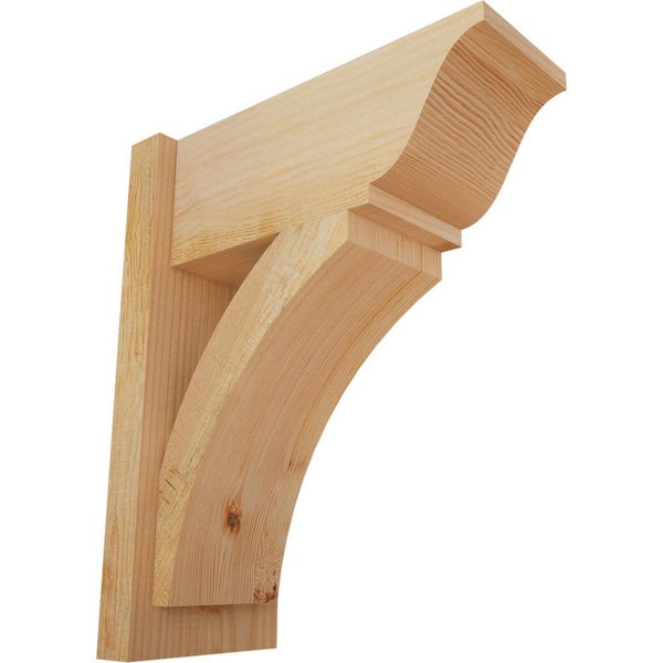 Ekena Millwork 8 in. x 22 in. x 18 in. Thorton Traditional Rough Sawn Douglas Fir Outlooker