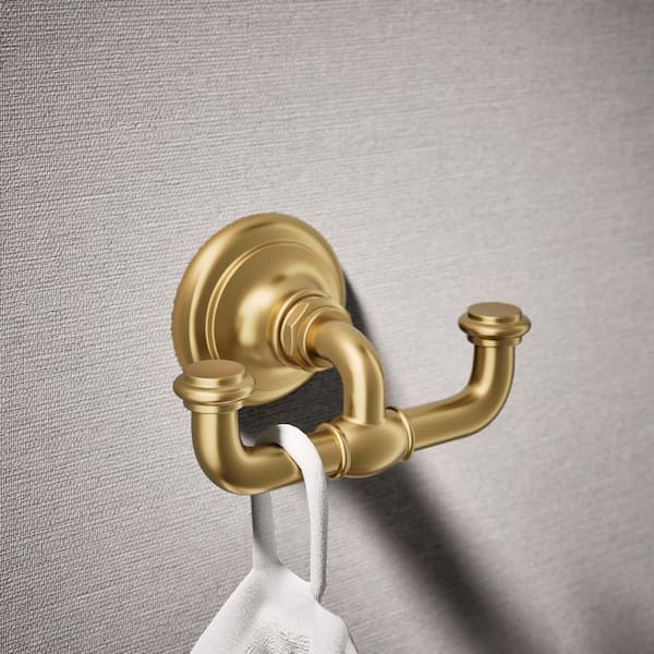 Artifacts J-Hook Robe/Towel Hook in Vibrant Brushed Moderne Brass