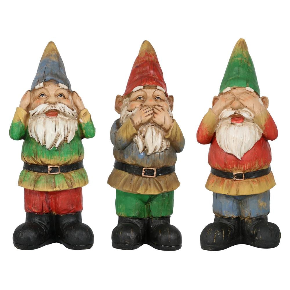 スポーツトイ・アクショントイ gnome nickel Sunnydaze Hear No Evil Speak No Evil See No Evil 3-Wise
