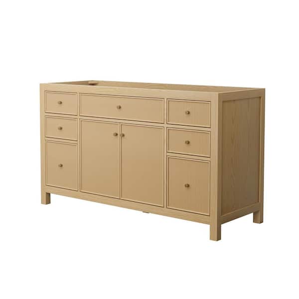Pendry 59.25 in. Bath Vanity Cabinet without Top in Tanned Oak