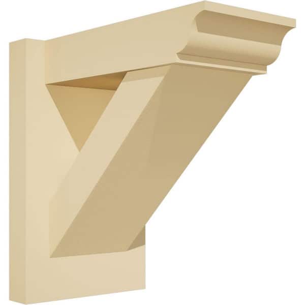 Ekena Millwork Traditional 7 in. W x 12 in. H x 12 in. D Signature Urethane Polyurethane Outlooker with Traditional Ends