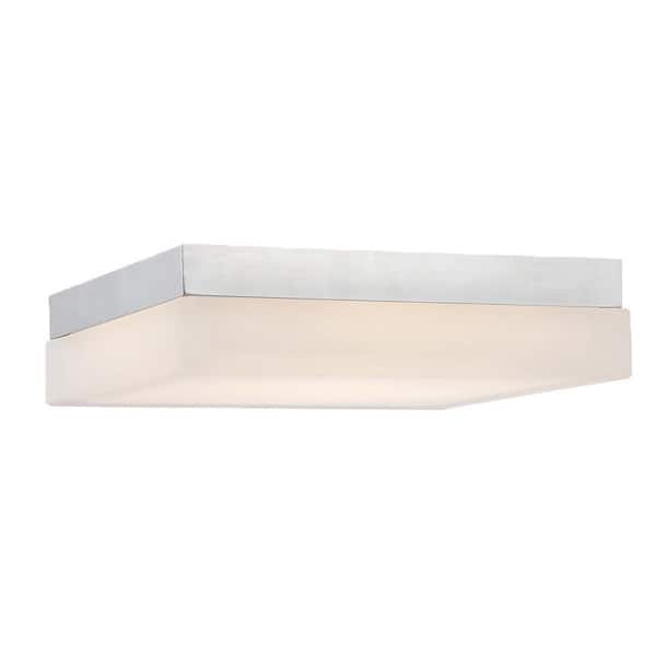 WAC Lighting Dice 9 in. 1-Light 3000K Chrome LED Flush Mount