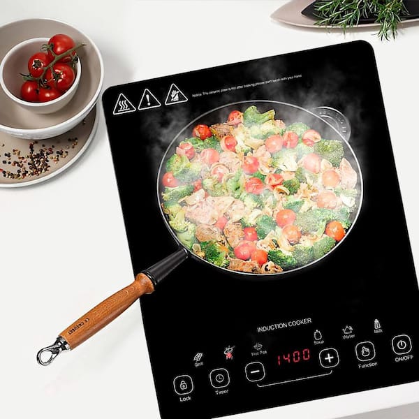 11 in. 1 Element 1800-Watt Induction Cooktop in Black with 10-Power Zones