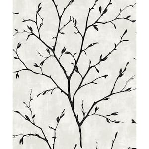 Contrast Tree Silhouette Vinyl Peel and Stick Wallpaper Roll (31.35 sq. ft.)