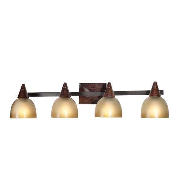 Home Decorators Collection Kyoto 4-Light 7.5 in. Dark Oak Vanity Light