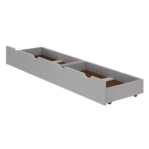 Alaterre 37 in. W x 9 in. H Underbed Storage Drawers in Dove Gray (Set of 2)
