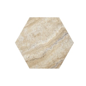 Floor Galore 9x10.4 Self Adhesive Hexagon Vinyl Floor Tile - Sandstone Quartz - 20 Tiles/10 sq.ft