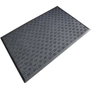 Crossbar Charcoal 48 in. x 72 in. Commercial Entrance Mat